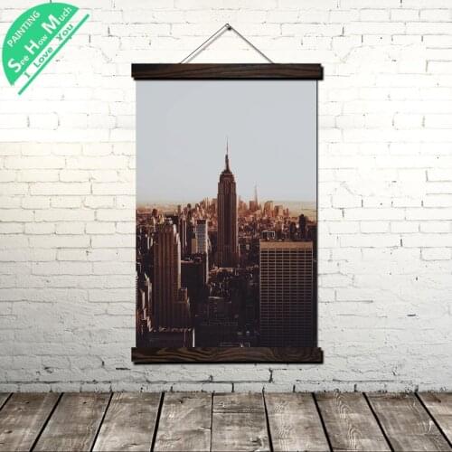 Nature Skyscraper New York Modern Canvas Art Print Poster Wall Painting Scroll Painting Artwork Wall Poster Pictures Home Decor
