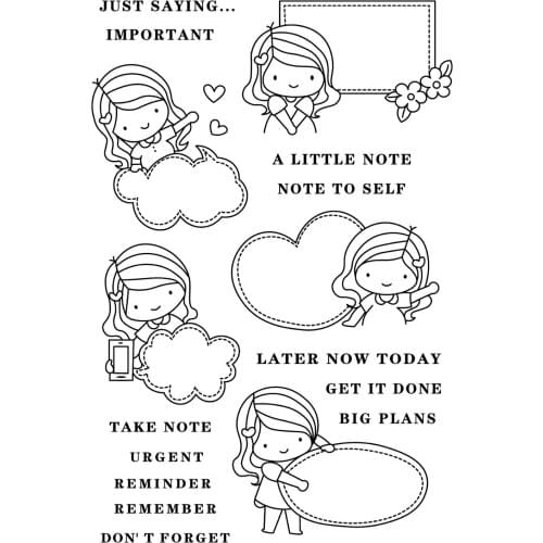 Girl Transparent Clear stamps and metal cutting dies