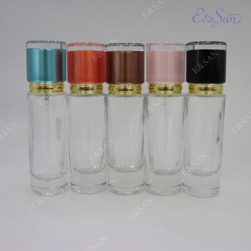 PT022E-30ML Transparent Straight Round Perfume Bottle Glass Spray Ordinary Empty Bottle 100PCS/LOT