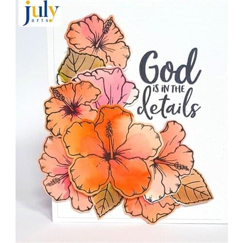 Julyarts Scrapbooking Stamps and Dies for Card Making Handmade Paper Crafts Flowers Leaves 8PCS/LOT