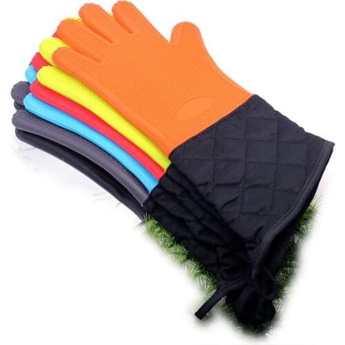 Silicone Heat-Resistant Gloves Cooking Barbecue Gants Silicone Kitchen Microwave Mittens Oven Glove Home Heat Resistant Gloves