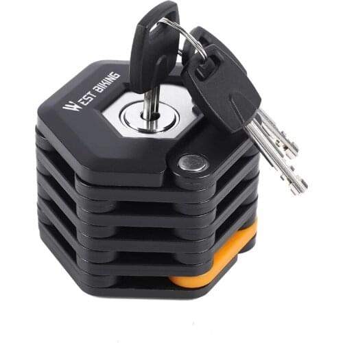 Foldable Bike Lock MTB Road Bicycle Hamburg Lock MTB Road Bicycle Hamburg Lock Security Anti-Theft Chain Lock Dropshipping