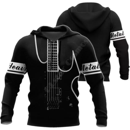 Heavy Metal Guitar 3D printed Hoodies Sweatshirt zipper hoodies women For men Pullover Cosplay Costumes 02