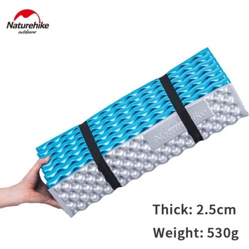 Naturehike Outdoor Camping Folding Mat 2.5cm Thicken Moisture-Proof Aluminum Membrane Camping Pad IXPE Foam Mattress Tent