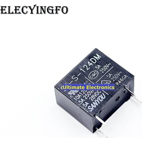 10pcs DM | relay SJ-S-124DM 4 feet a normally open 5A 24VDC