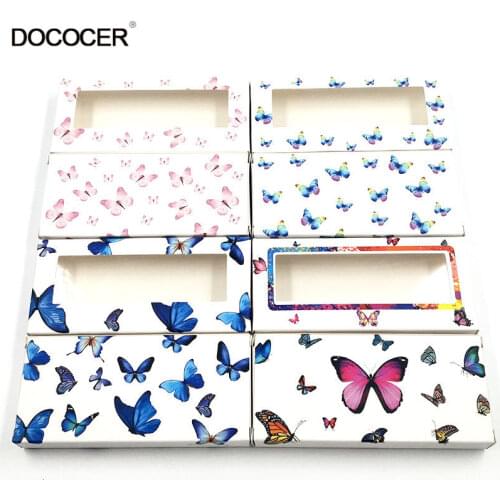 100 Pcs Eyelash Packaging Box Bulk Wholesale Custom 3D Mink Lashes Boxes Packaging With Logo Makeup Set Eyelashes Case Pack