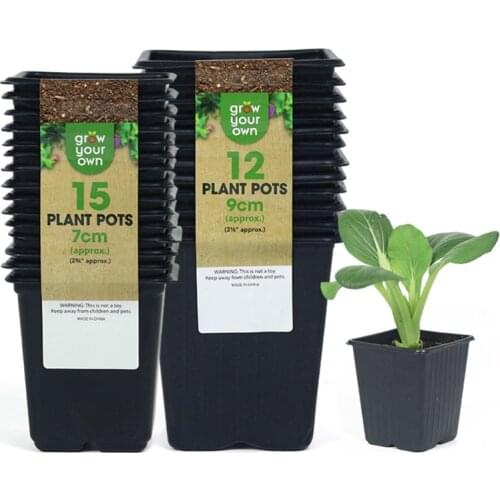 12/15pcs Nursery Pot Flower Pots Plastic Plant Container for Plants Seedlings