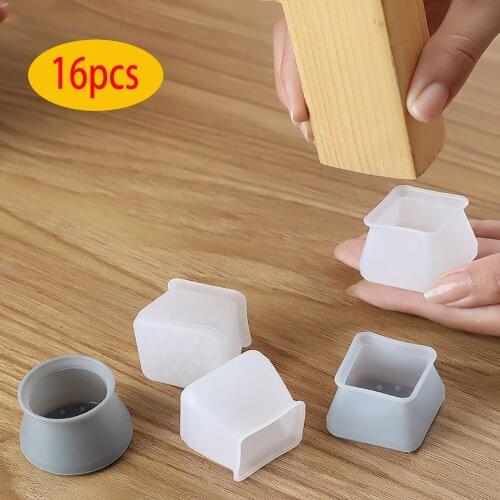 16pcs/lot non-slip silicone mat, used for table and chair leg foot protection bottom cover wooden floor protection mat
