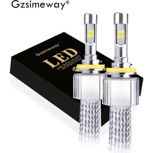 2PCS Car Led 9005 HB3 Light 55W 6000K H11 H7 Led Bulb H4 H8 H9 HB4 D1S D2S H13 9004 9007 headlamp 13200LM 12V fog lamp car Light