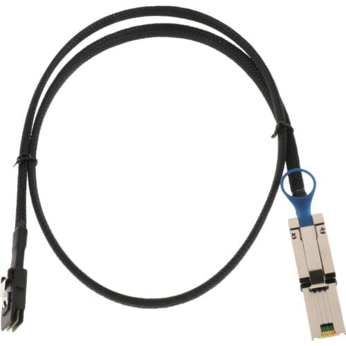 2pcs External Mini SAS SFF 8088 to Internal Mini SAS SFF 8087 Adapter Cable 1M