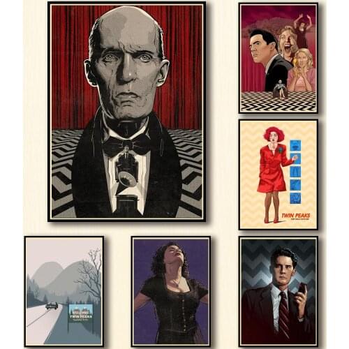 38 Designs Twin Peaks Whitepaper Poster Tv Show Art Painting Funny Fancy Wall Sticker for Coffee House Bar 2