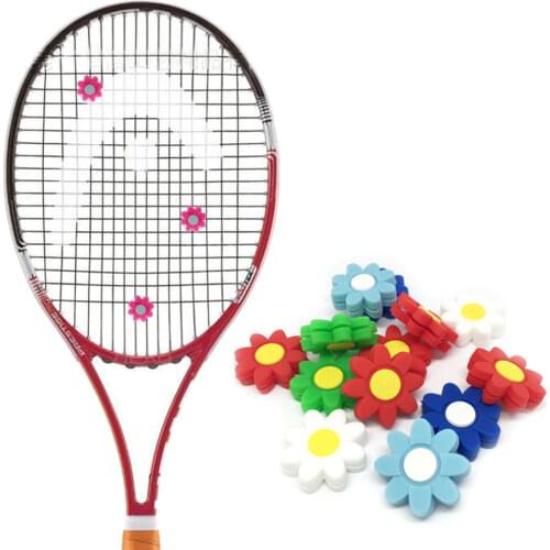 4Pcs/2Pcs Retail Tennis Racket Vibration Dampeners Silicone Cartoon Petal Shape Anti-Vibration Shock Absorber Tennis Accessories