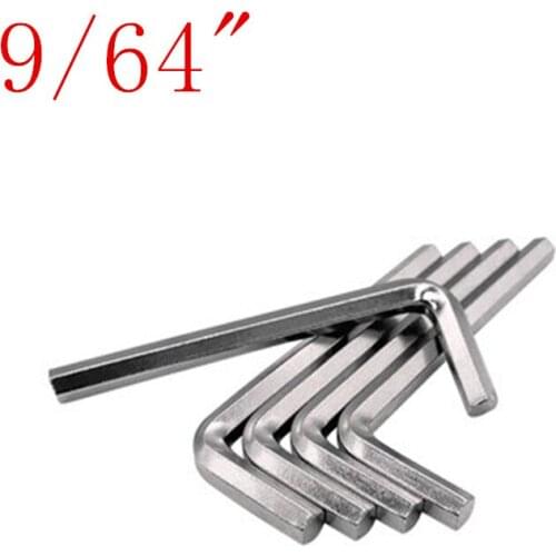 50pcs 9/64" inch steel with nickel hex allen key wrench spanner hand tool