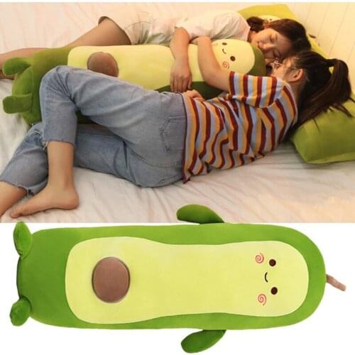 70cm Green Avocado Plush Toy Cartoon Avocado Fruit Sleeping Doll Cushions Lovely Fruit Large Pillows Home Decor Toys Kids Gifts