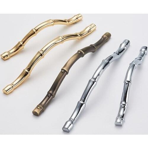 Bamboo Furniture Door Pull Drawer Cabinet Handle Simple Modern Kitchen Cupboard Wardrobe Dresser Closet Zinc Bathroom House Knob