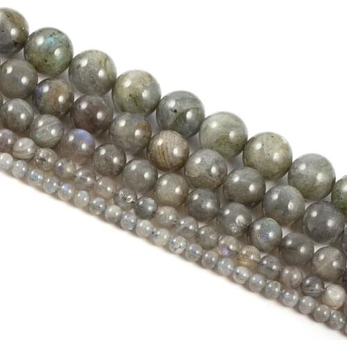 Natural stone beads Round Labradorite Stone loose Spacer Exquisite beaded for Jewelry Making Necklace DIY Bracelets Accessories