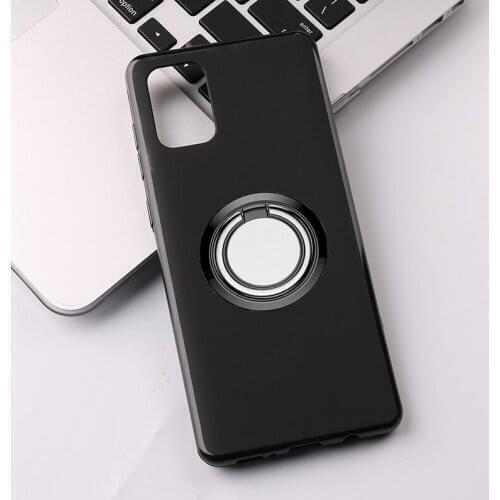 For Samsung Galaxy A71 5G Back Ring Holder Bracket Phone Case Cover Phone TPU Soft Silicone Cases for Samsung A71 SM-A715F/FN/DS