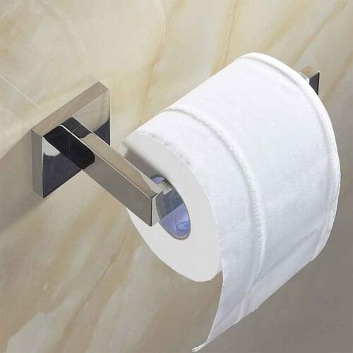 Paper Holders Wall Mounted Bathroom Rest Room Toilet Paper Tissue Box No Lid Cover Towel Holder Rack Rail Home
