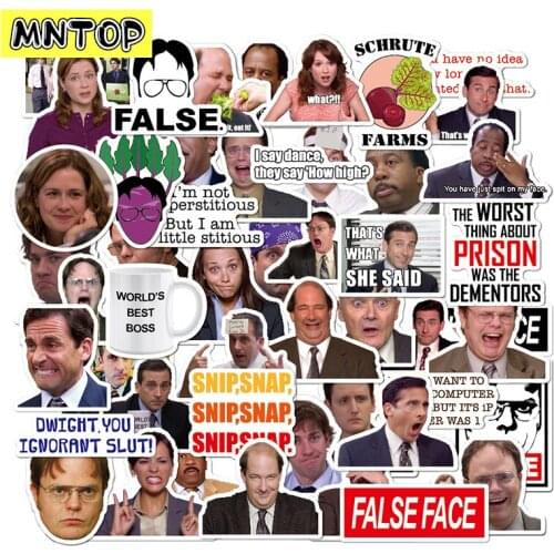 10/30/50pcs/lot The Office Cartoon Classic TV Series Stickers For Skateboards Luggage Toy Suitcase Laptop Case Laptop Kids Diy