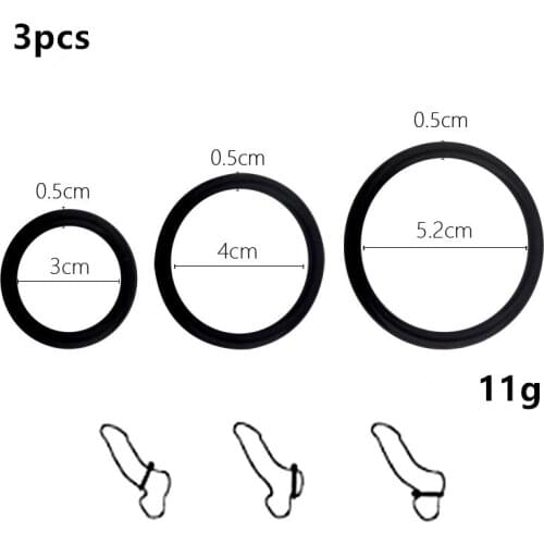 3/4 Penis Rings Cock Rings Penis Sleeve Penis Trainer Delay Ejaculation High Elasticity Time Lasting Sex Toys for Men