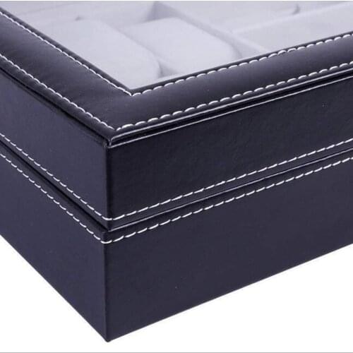 Watch Jewellery Display Storage Box Leather Sunglass Organizer