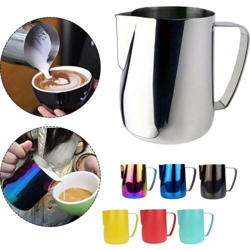 Kitchen Milk Steaming Frothing Pitcher Home Stainless Steel Non-Stick Milk Jug Coffee Cappuccino Latte Pull Flower tool Cup