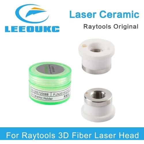 LEEOUKC Rraytools Original 3D Laser Ceramic 120572008B for Raytools Laser Head Nozzle Holder M8 D19.5 BM109 BM111