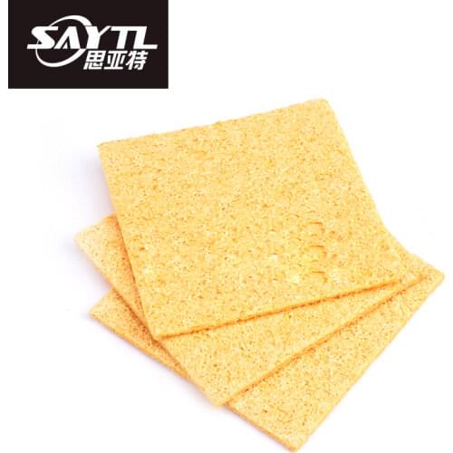 SAYTL 2pcs 10pcs 50x35mm Solder Iron Tip Welding PCB Cleaning Pads Universal Soldering Iron Replacement Sponges Repair Pads