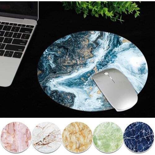 Anti-Slip Gaming Mouse Pad Cushion Mausepad for Laptop Pc Marble Series Mouse Mat New Comfortabele Round Desk Mat 22x22 Cm