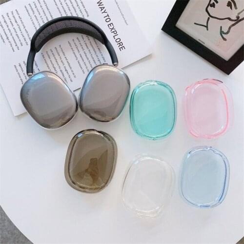 Newest Transparent Silicone Soft TPU Protective Case For Airpods Max Wireless Headphone Earphone Accessories Clear Cover Shell