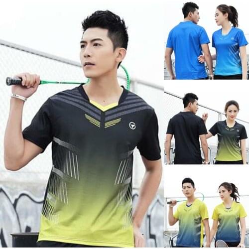 New 2019 mens/women badminton and tennis shirts,camiseta fitness hombre,camiseta mujer,tennis shirts men,sportshirt mannen