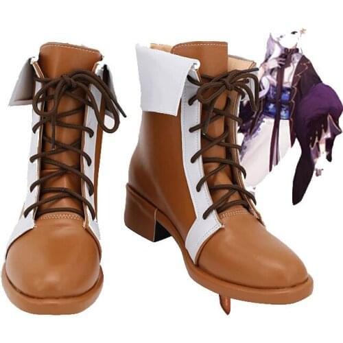 Azur Lane HMS Belfast Brown Cosplay Shoes Long Boots Leather Halloween Party Accessories Custom Made