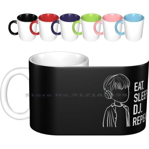 Eat Sleep Dj Repeat Ceramic Mugs Coffee Cups Milk Tea Mug Eat Sleep Dj Repeat Word Phrase Cool Quote Eat Sleep Dj Repeat