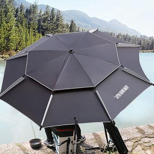 Parasol Portable Large Thickened Fishing Umbrella with Carry Bag Double Layer Folding Beach Outdoor Camping Umbrella Rainproof