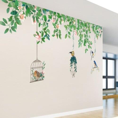 Modern Wall Sticker Flowers Warm Bedroom Decor Aesthetic Self-adhesive Home Living Room Wall Art Mural Girl Room Decor Wallpaper