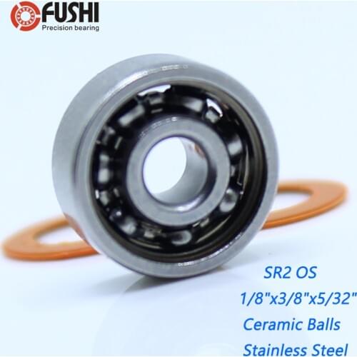 SR2 2OS Bearing 1/8"x3/8"x5/32" CB ABEC7 Stainless Steel Hybrid Ceramic DRY Ocean Fishing Reels R2 Ball Bearings SR2C