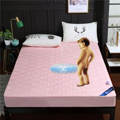 Waterproof thickening Plus cotton fabric bedspread for children wetting Elderly care bed cover can Better protect your mattress