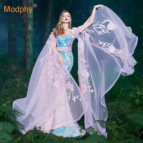 High Quality Free Shipping 2020 New Trendy Pink Long Dress Elegant Sequins Embroidery Design Sexy V Neck Celebrity Party Vestido