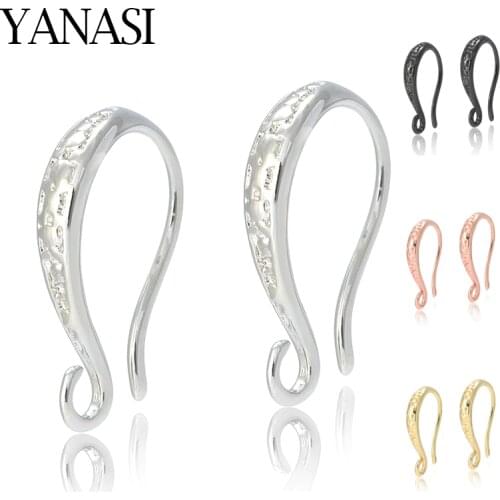 1 Pair Zircon Earrings Hook Diy Accessories for Jewelry Making Sliver Gold Rose Gold Black Color Jewelry Findings