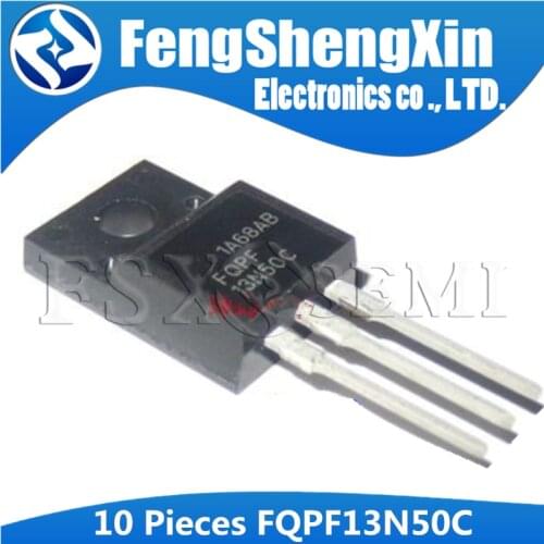 10pcs/lot New FQPF13N50C TO-220F 13N50 13A 500V 13N50C Liquid crystal field effect tube