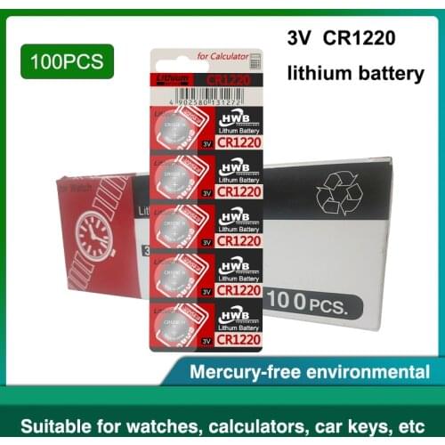 100pc original For maxell cr1220 3v button battery DL1220 BR1220 ECR1220 LM1220 KCR1220 KL1220 for remote control toys