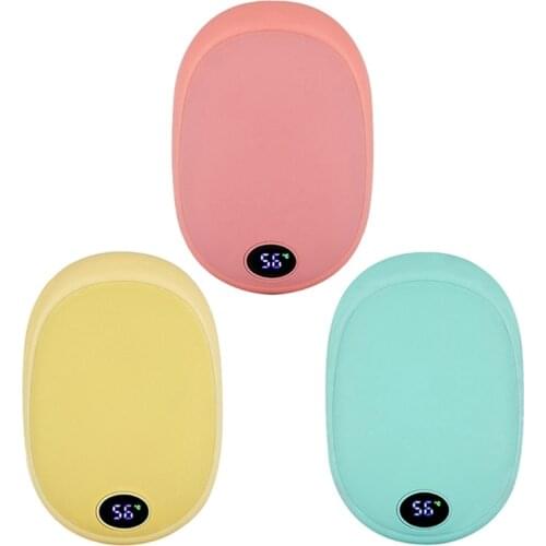 2 In 1 USB Heater Rechargeable Electric Warmer Quick Hand Warmer Heat Heater Light Safety Pocket Mobile Power 10000 mAh