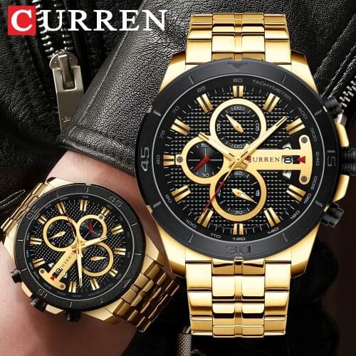 2021 New Watches for Men Top Luxury Brand CURREN Quartz Men’s Watch Sport Waterproof Wrist Watches Chronograph Relogio Masculino