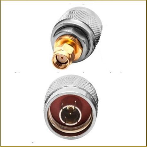 50 PCS antenna adapter N Male to RP SMA male hole goldplated straight connector