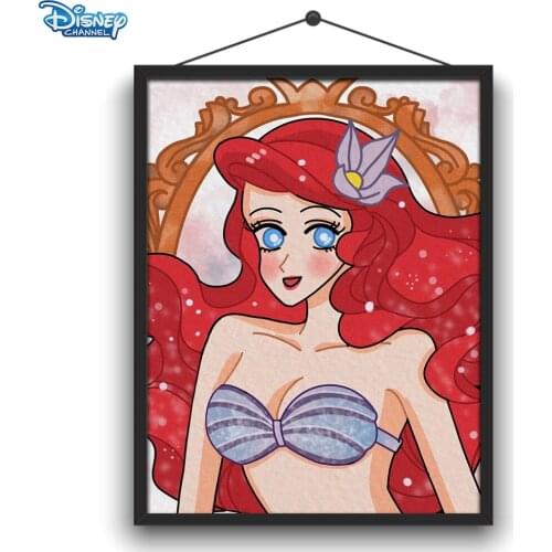 Disney 5D DIY Diamond Painting Princess "Crayon New Style" Illustration Diamond Embroidery Kit Handmade Craft Home Decoration