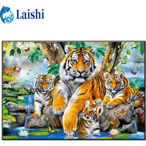 Diamond Painting Tiger, forest landscape Full Square drill 5D DIY Diamond Embroidery Rhinestones Mosaic Cross Stitch Home Decor