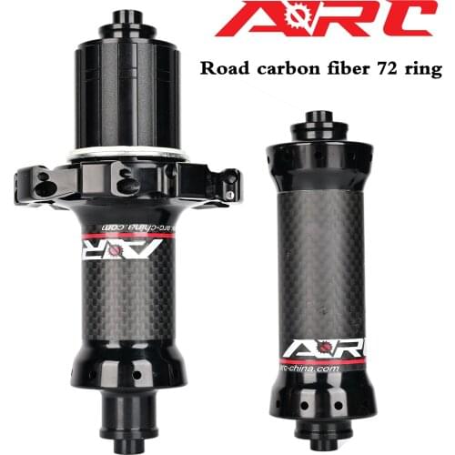 ARC MT025 Road Bike Carbon Fiber Hub 6 Claw 72 Ring Quick Release Straight Pull 20/24 Hole V Brake 8-11 Speed