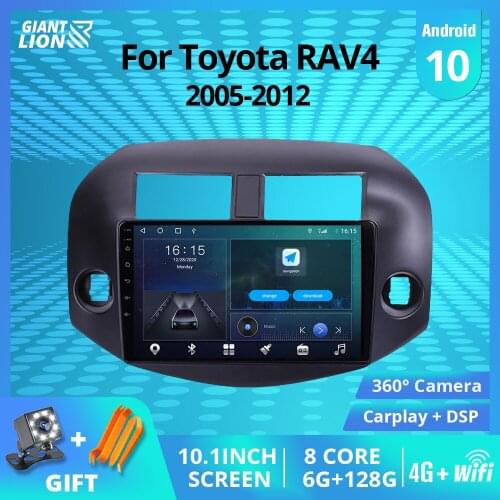 2DIN Android 10.0 Car Radio For Toyota RAV4 2005-2012 GPS Navigation Stereo Receiver Auto Radio DSP Car Video NO 2DIN DVD IGO