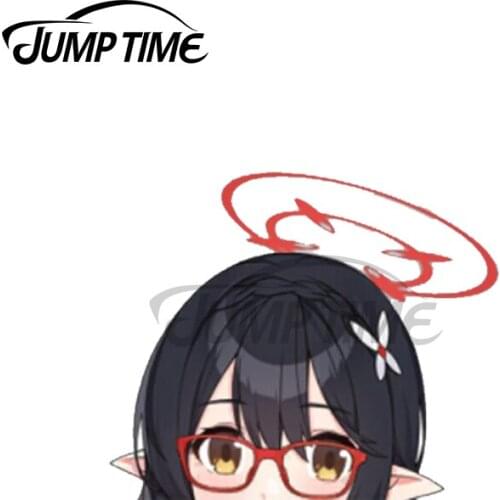 Jump Time 13 x 10.3cm For Ayane Peeker Kawii Girl Anime Car Stickers and Decals Fashion Occlusion Scratch Waterproof Vinyl Decor