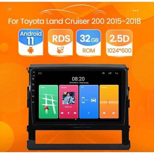 Android11 Car Multimedia GPS Player For Toyota Land Cruiser 200 LC200 2015-2018 Car Radio Auto radio Stereo Support Split Screen